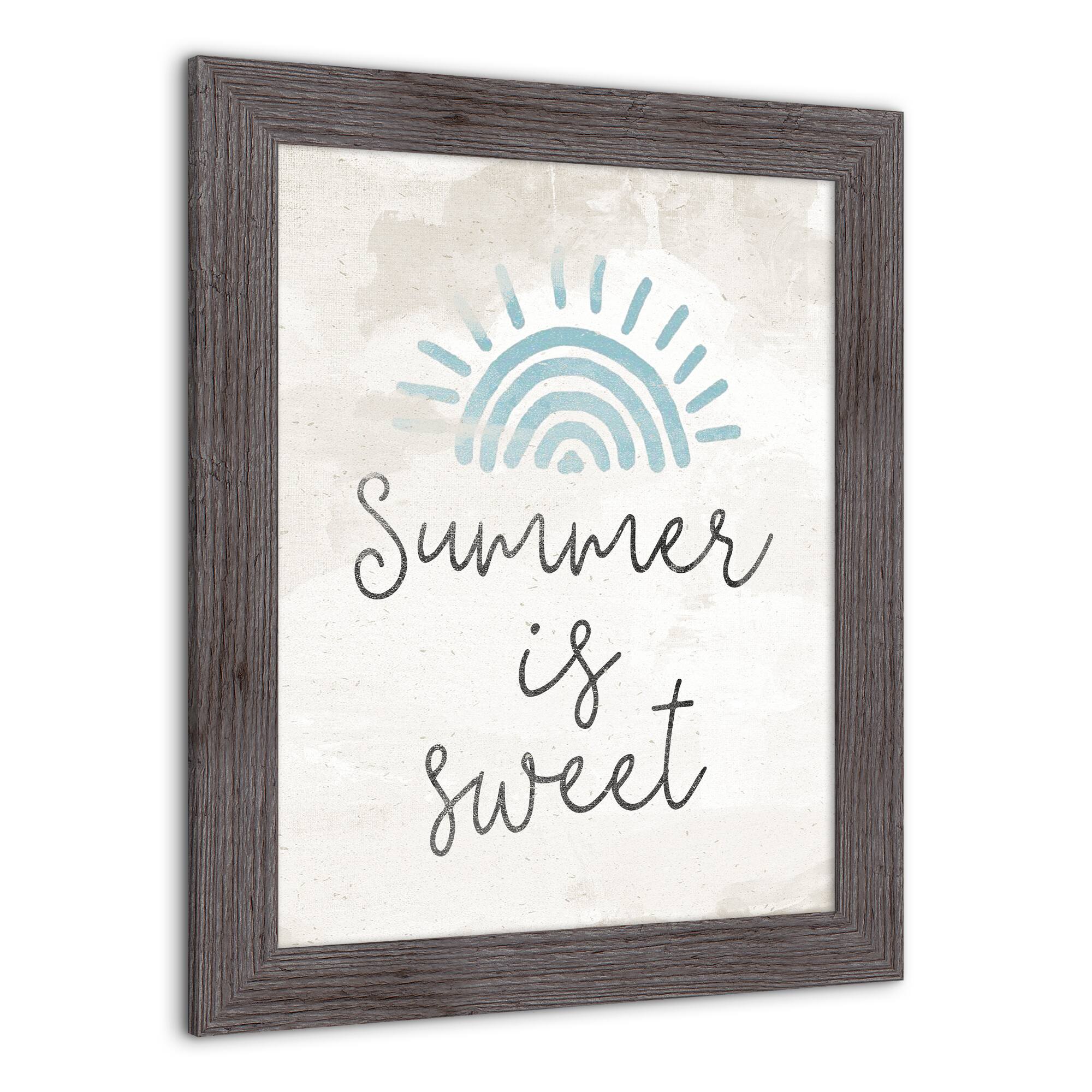 Summer is Sweet Western Gray Framed Print